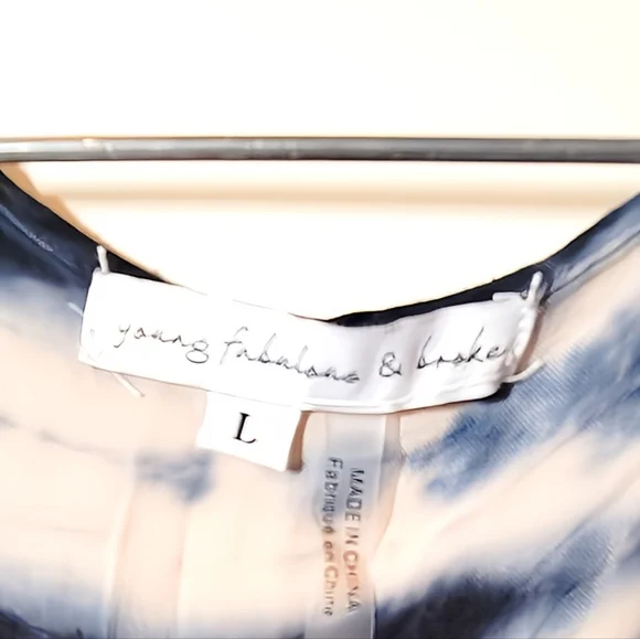 Young Fabulous & Broke Dawn Boho Tie Dye Safari Blue Maxi Dress RARE FIND LARGE - Picture 6 of 9